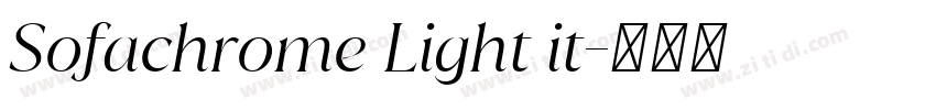 Sofachrome Light it字体转换